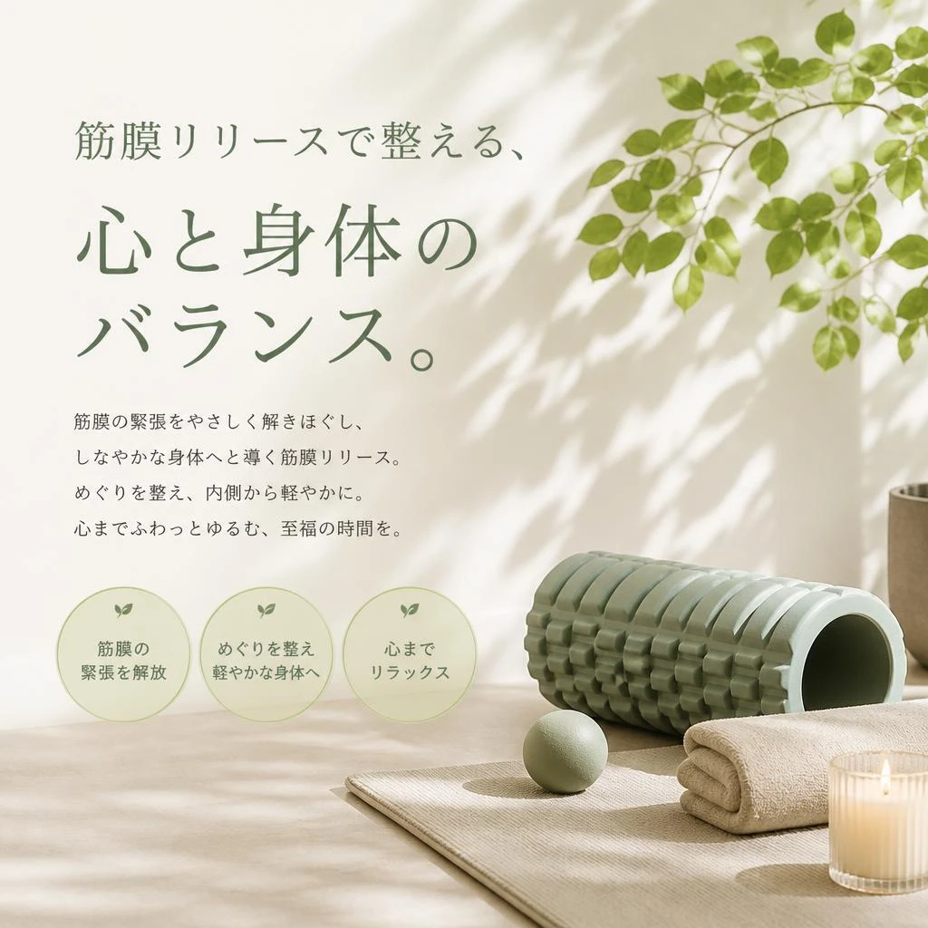 筋膜リリースで整える、心と身体のバランス。