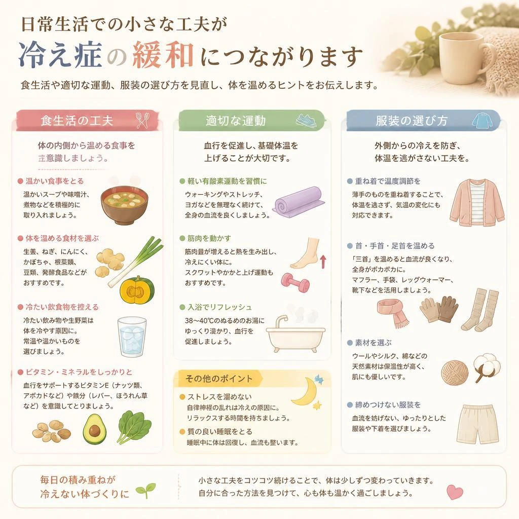 冷え症を改善するライフスタイル