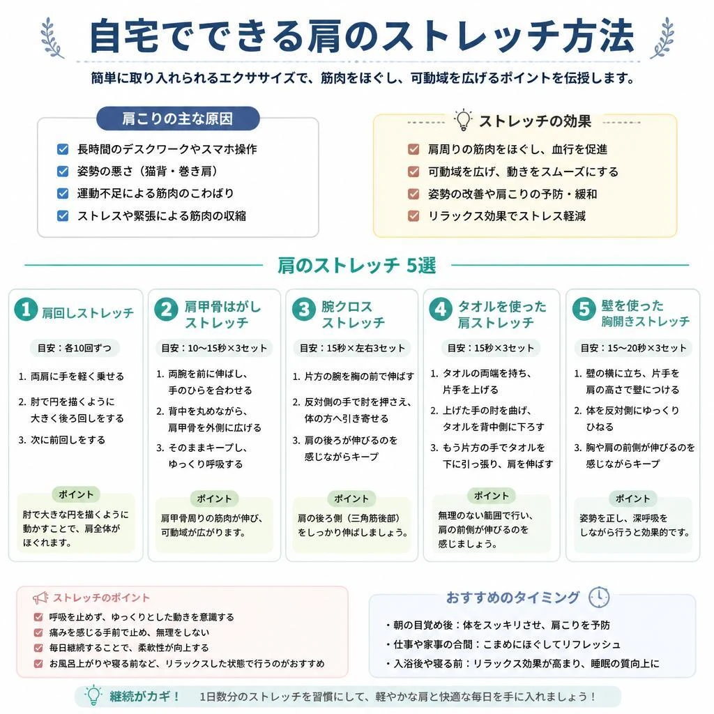 肩のストレッチ方法