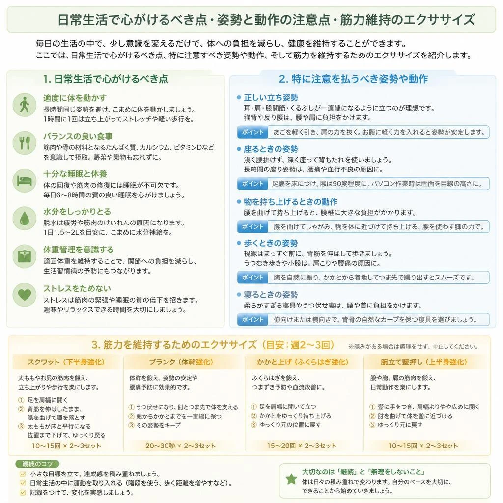 ギックリ腰の予防法