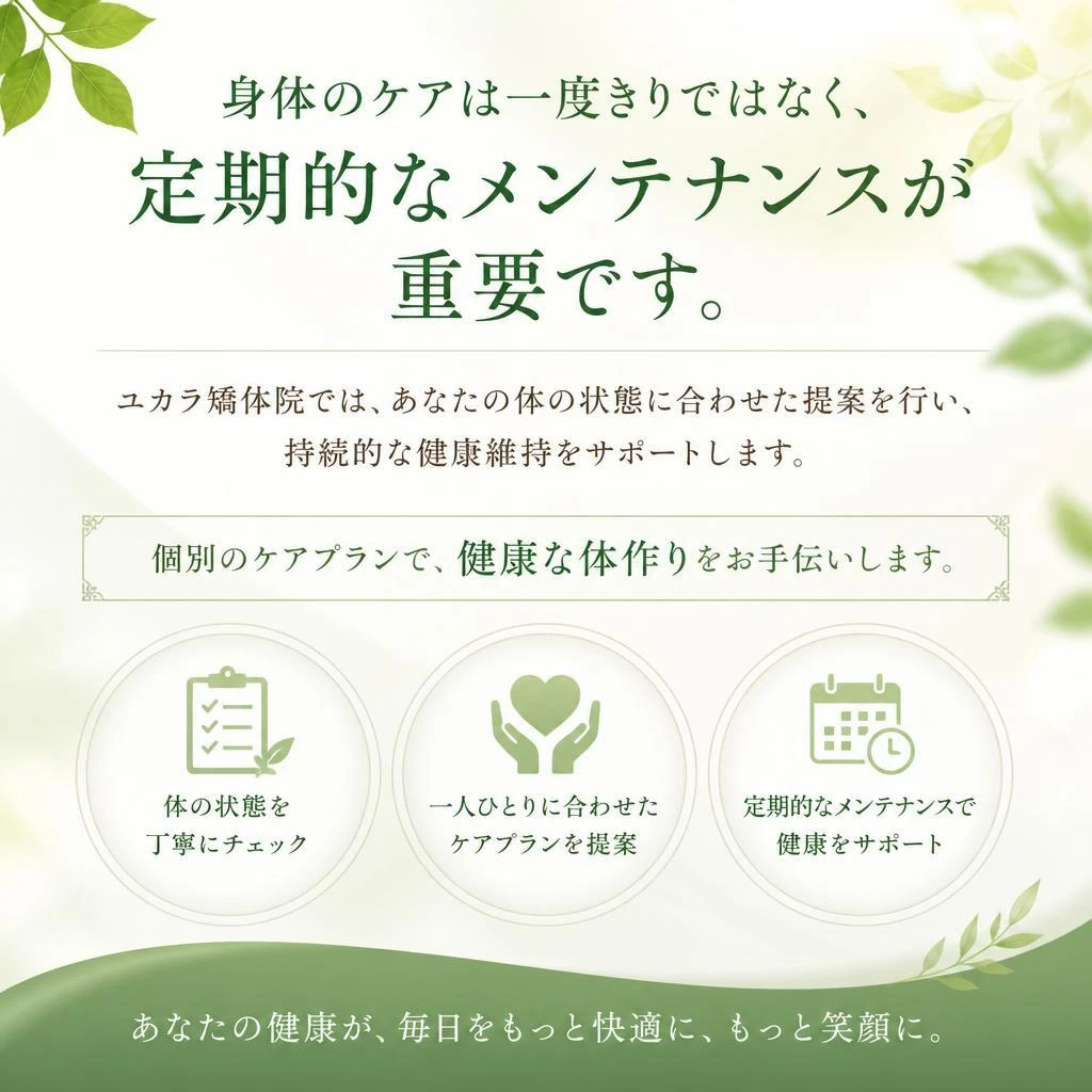 健康維持のための定期ケア提案