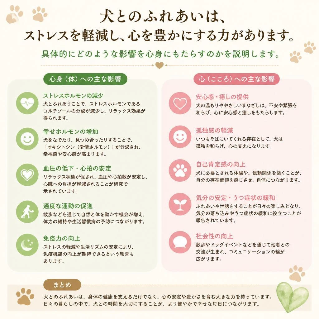 犬とのふれあいがもたらす癒し