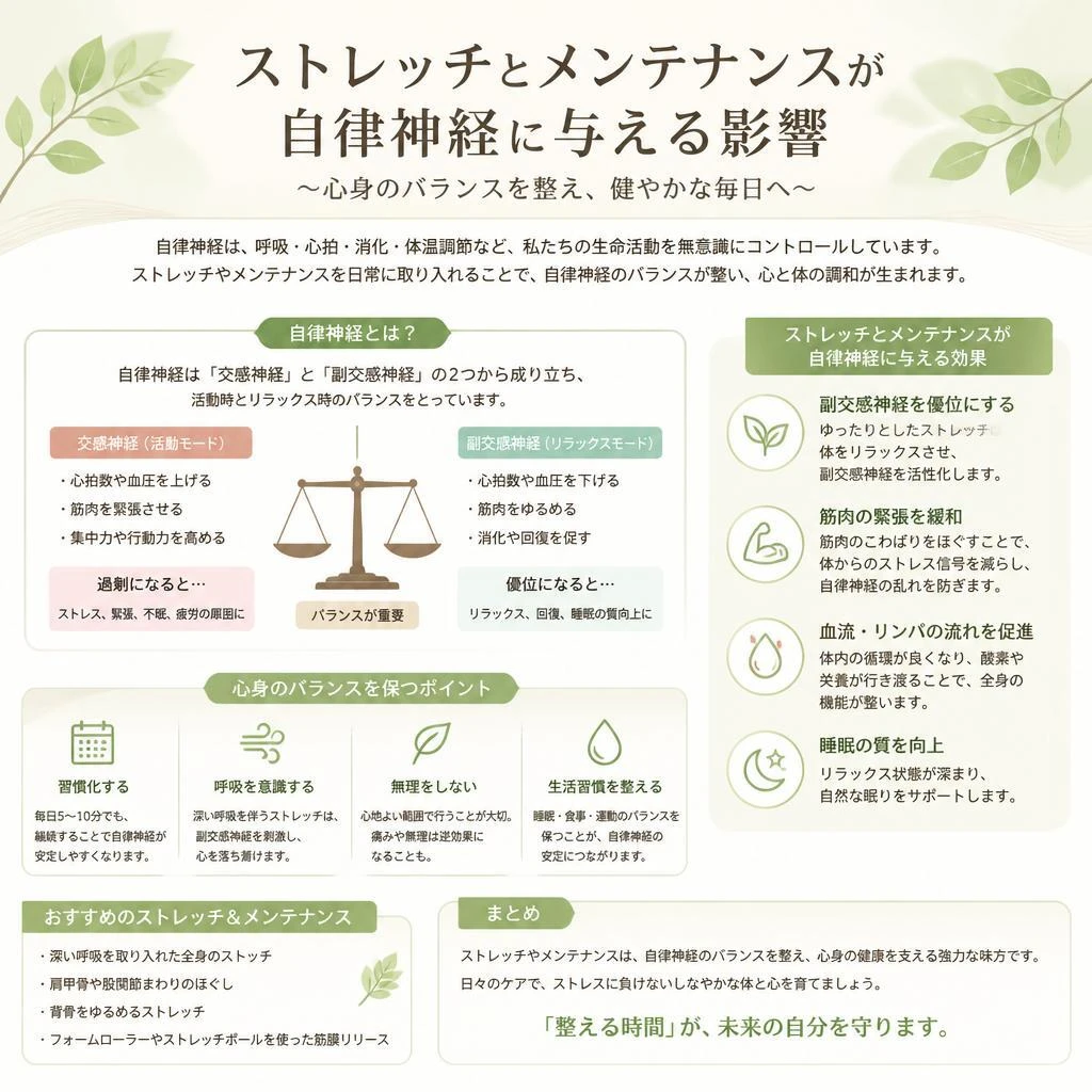 心と体の自律神経を整えよう