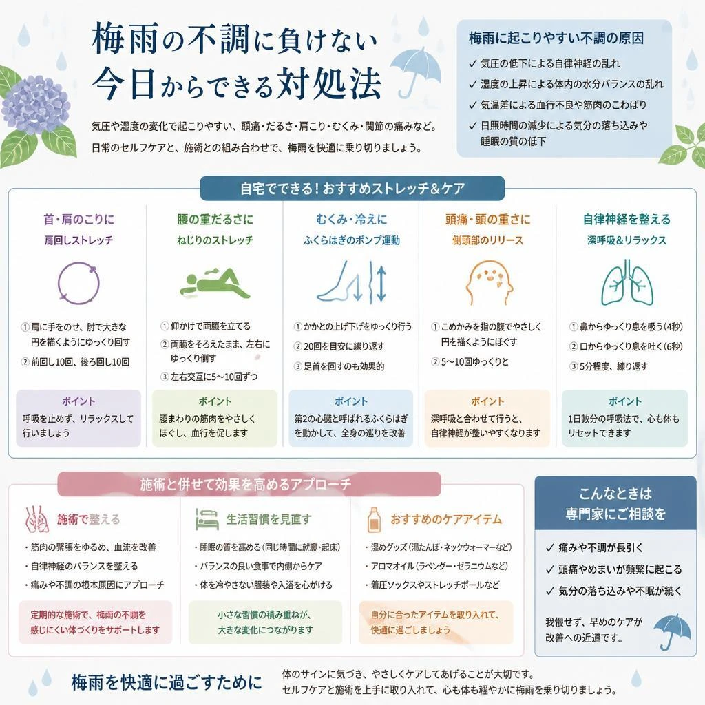 梅雨時期の痛みへの対処法