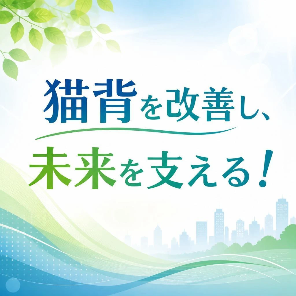 猫背を改善し、未来を支える！