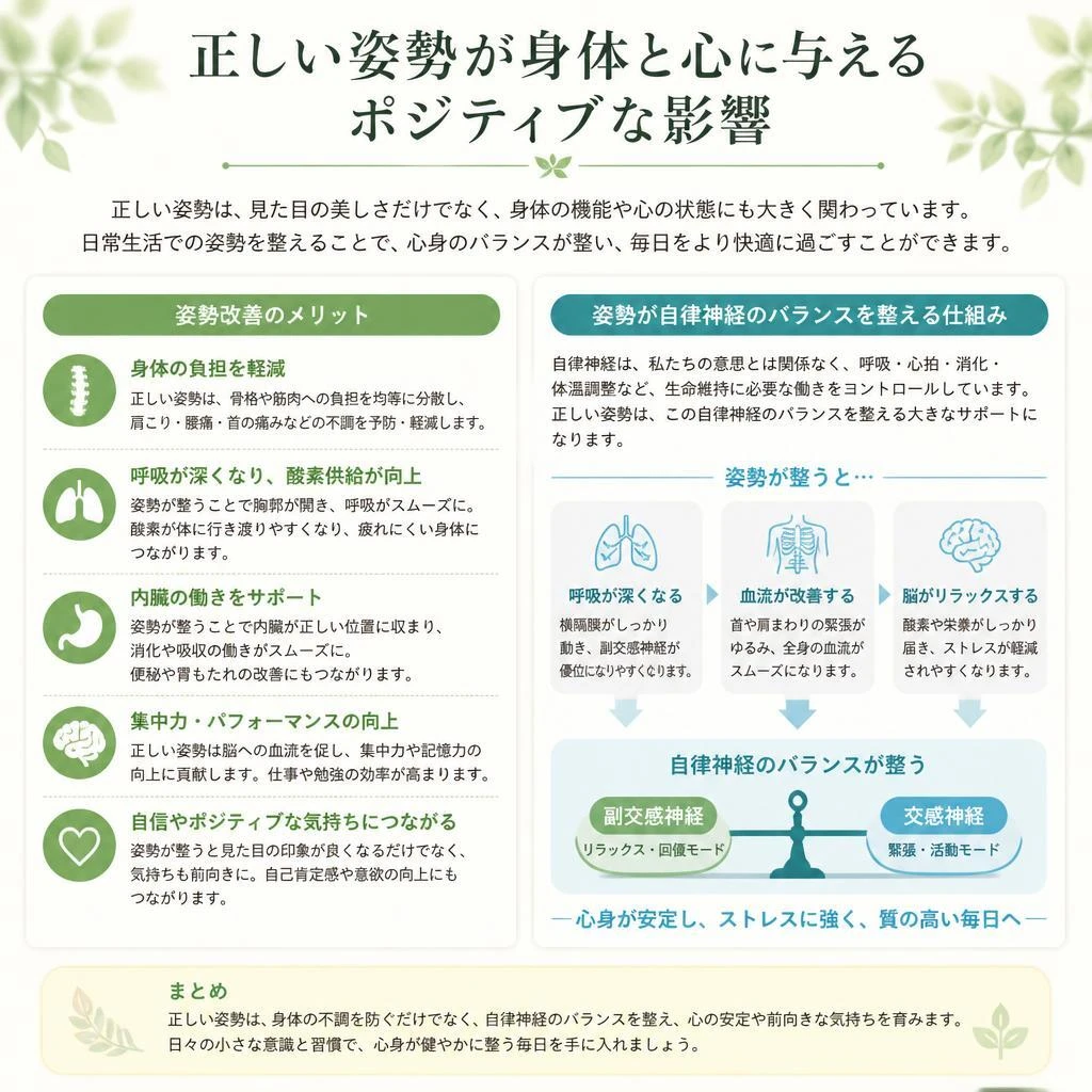 姿勢改善が健康に与える影響