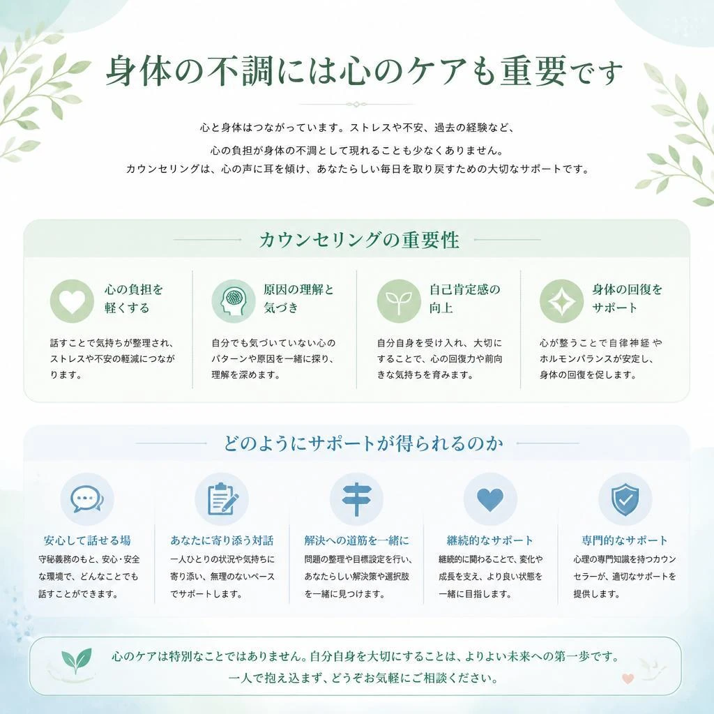 カウンセリングがもたらす心の支え
