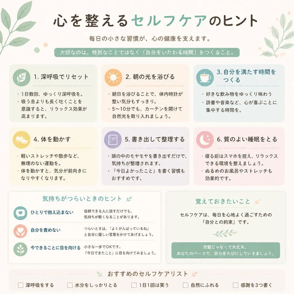 セルフケアのアドバイス