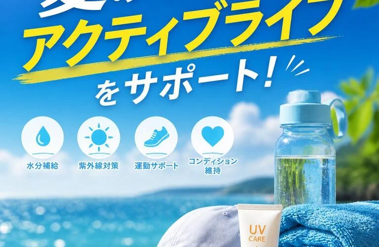 夏のアクティブライフをサポート！