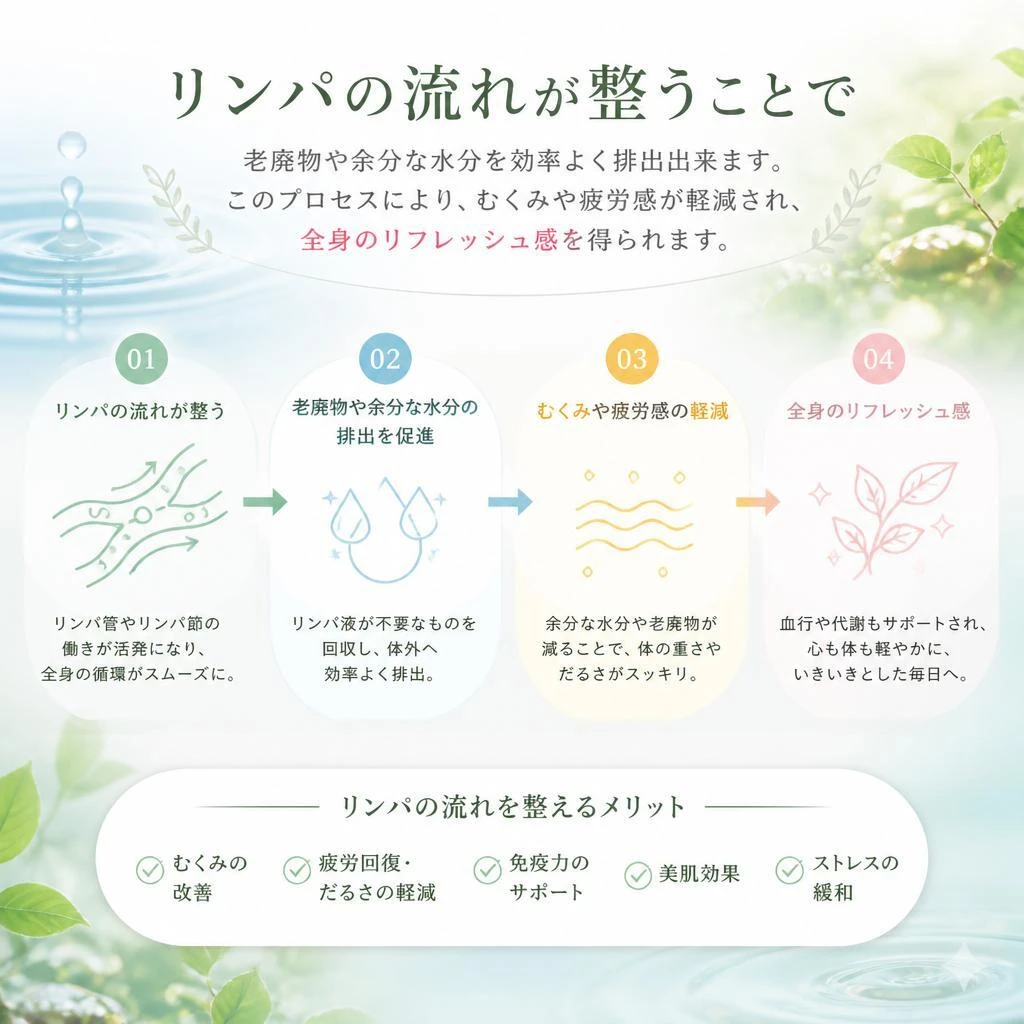 リンパの流れをスムーズに