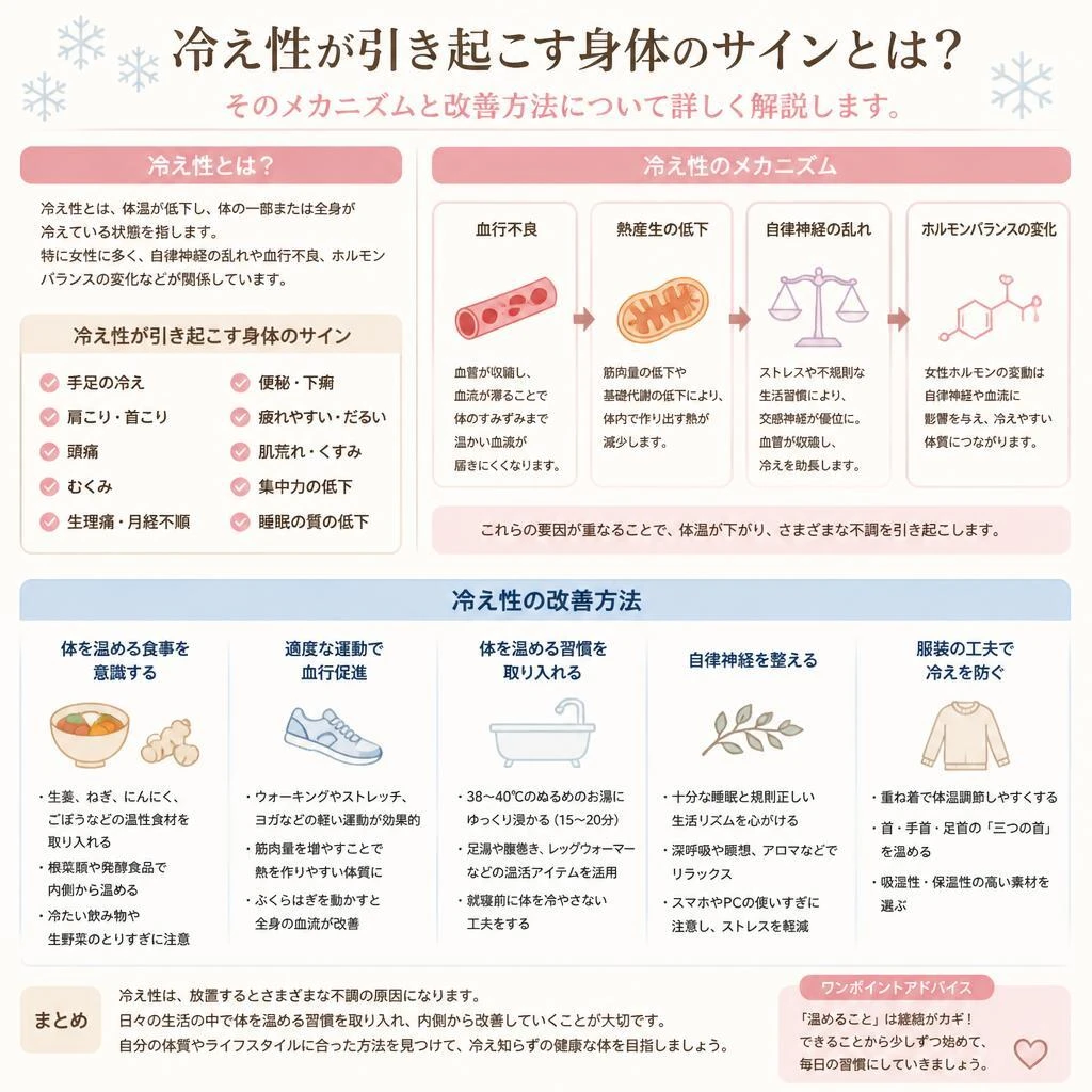 冷え性のメカニズムと症状