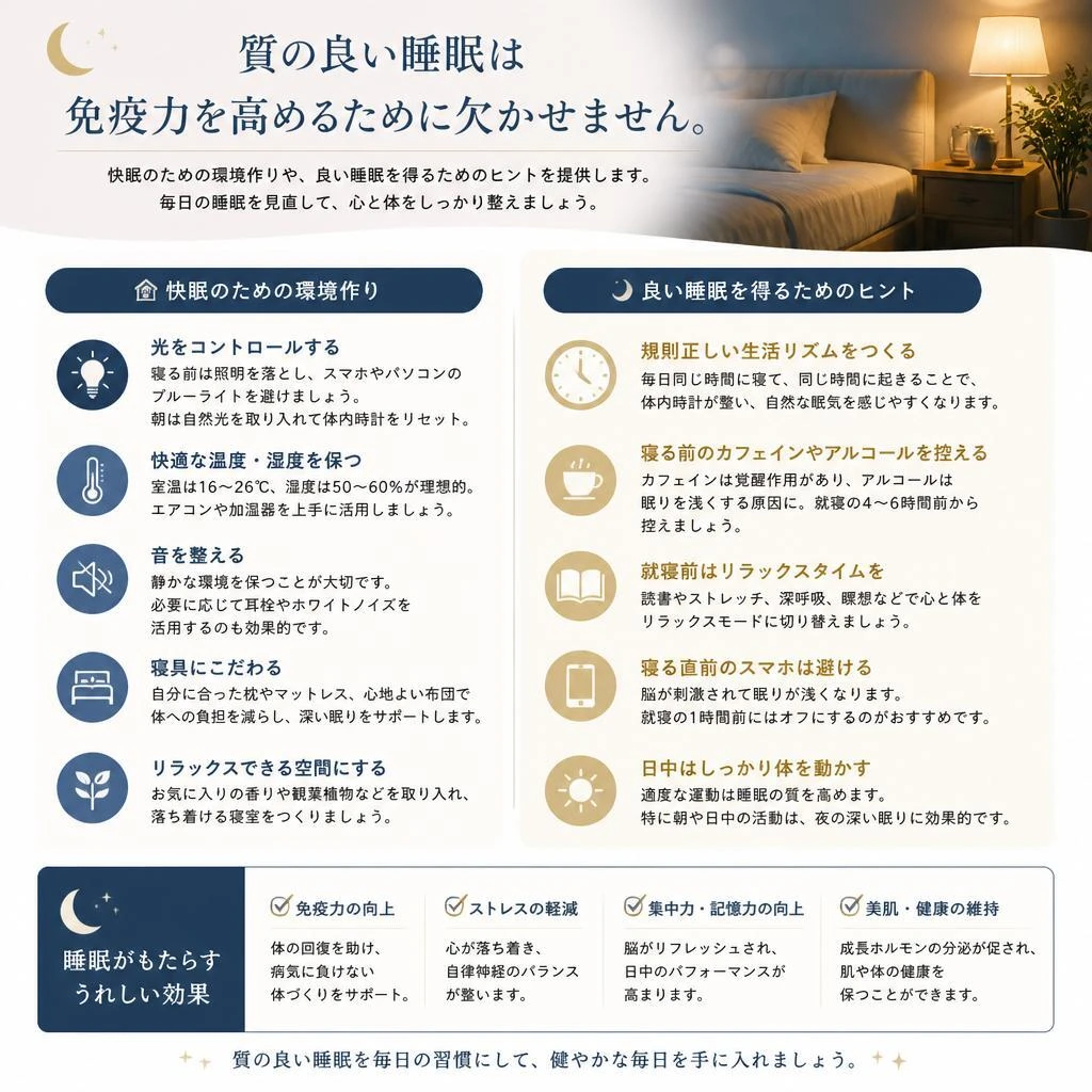 睡眠の質を向上させるために
