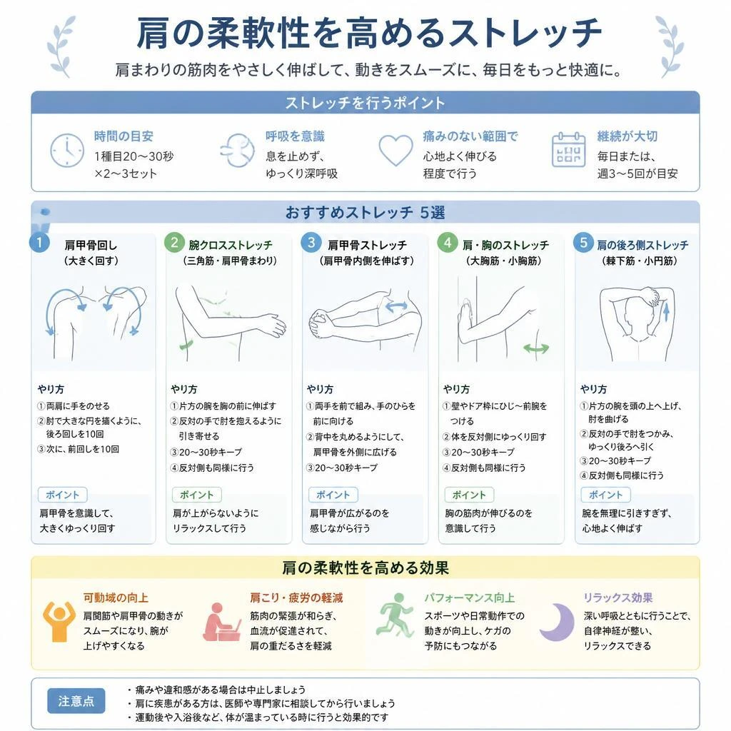 肩のストレッチ方法