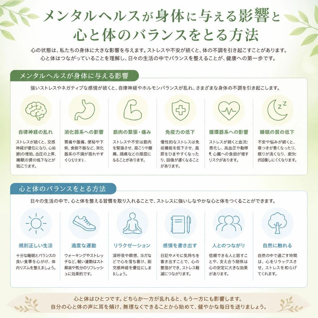 メンタルヘルスと身体ケアの重要性