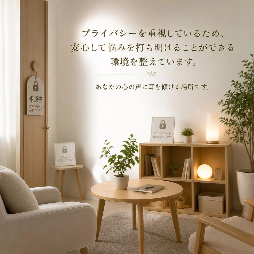 安心してお話しできる環境