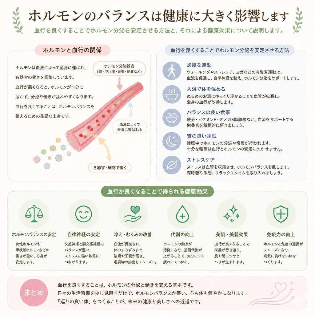 ホルモンバランスを整える血流改善法