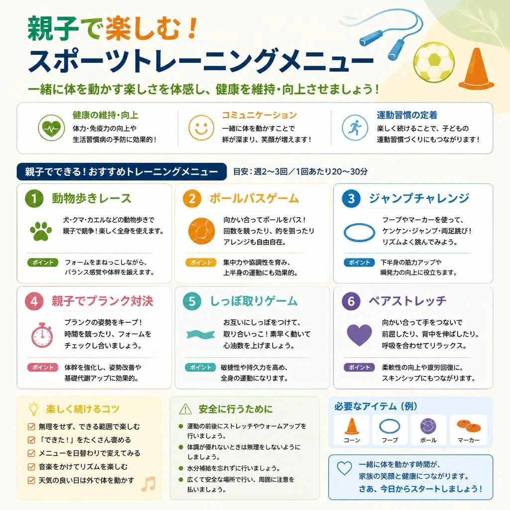 スポーツトレーニングで親子の健康を促進