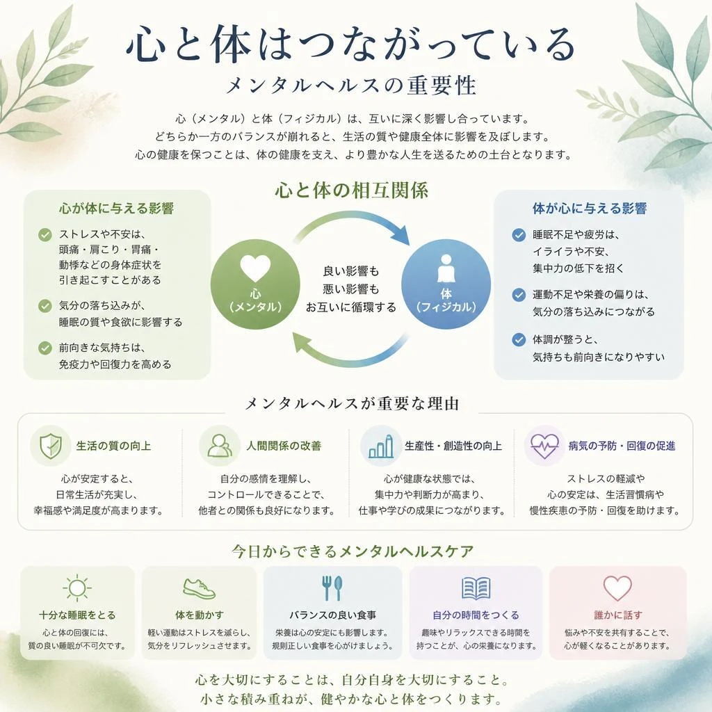 メンタルヘルスと身体のつながり