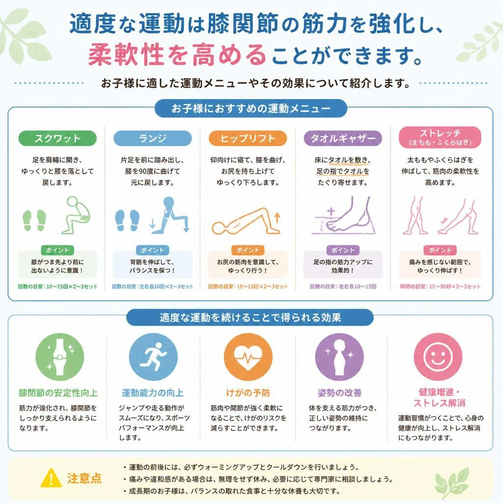 運動がもたらす膝への効果
