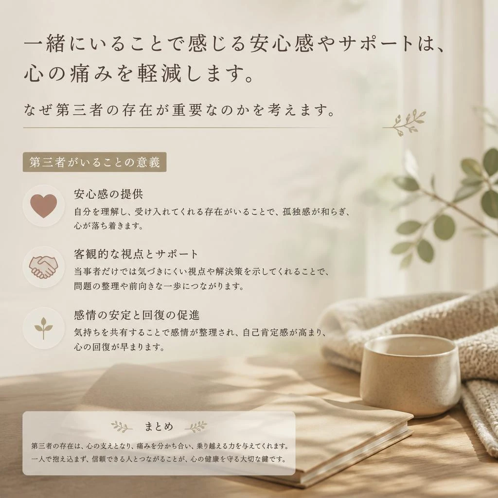 第三者がもたらす心理的サポートの重要性