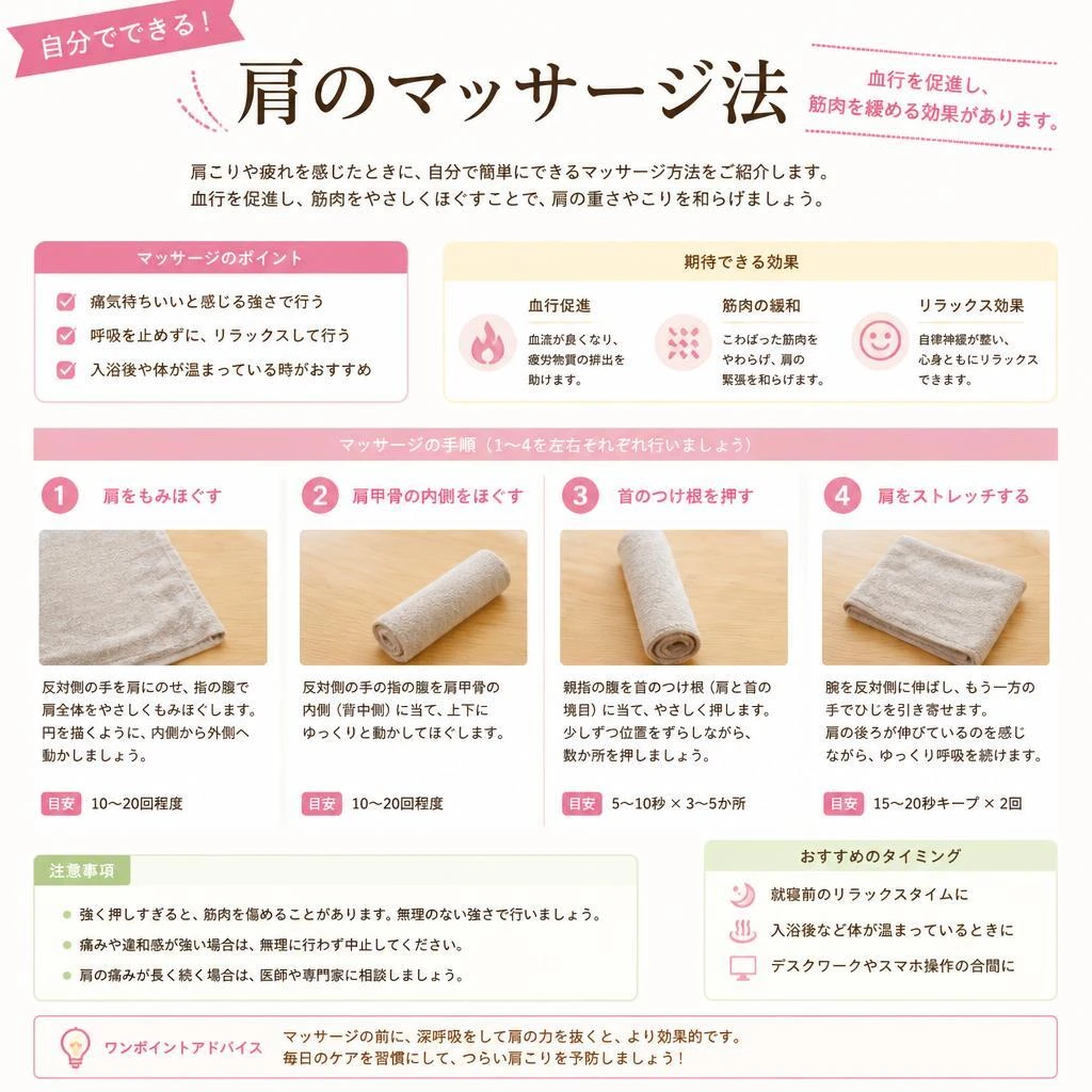 4. 自宅でできる肩のマッサージ法